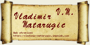 Vladimir Matarugić vizit kartica
